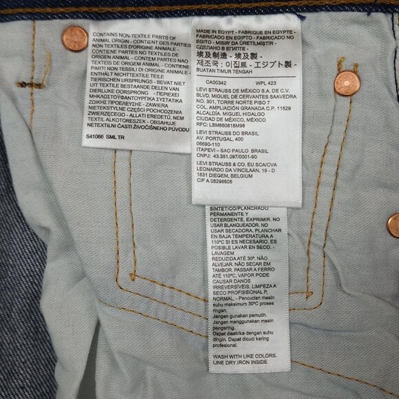 Levis 501 Mens Straight Leg Jeans 36x34 Blue Denim IRREGULAR, No Noticable Flaws - Picture 9 of 13